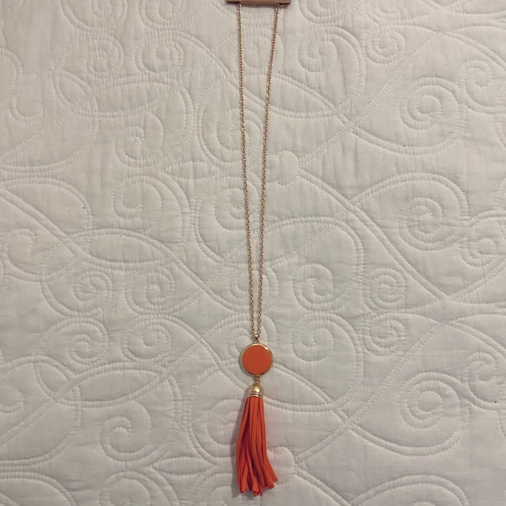 Fanfare Gold + Orange Necklace